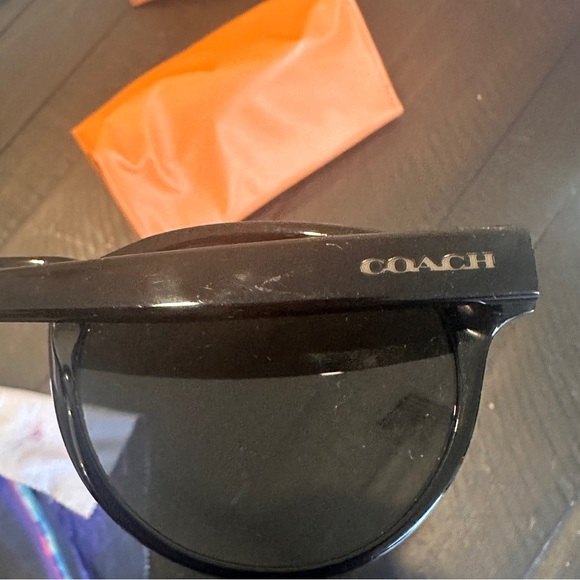 Coach Black Sunglasses with Orange Case - Picture 14 of 15